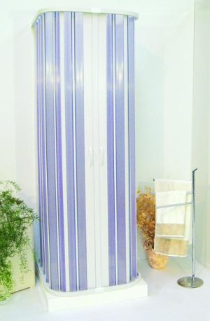 BOX DOCCIA U CHIUSURA CENTRALE mod. CUBA 80 X 120 X 80 X 185H.