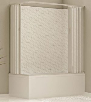 BOX VASCA CHIUSURA BILATERALE mod. TENERIFE L80 X 170  150h  BIANCO