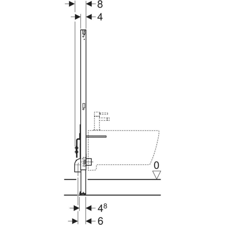 DUOFIX SCARICO DOCCIA A PARETE H.50 CM MODELLO RISTRUTTURAZIONE
