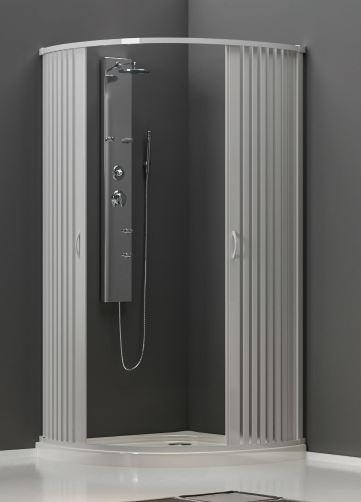 BOX DOCCIA CIRCOLARE CHIUSURA LATERALE mod. MALTA L90 X 185 h BIANCO