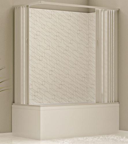 BOX VASCA CHIUSURA BILATERALE mod. TENERIFE L80 X 170 150h BIANCO